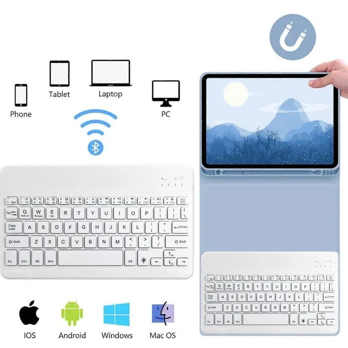 Чохол для планшета BeCover with keyboard Apple iPad Mini 6 2021 Light Blue (712989) (UA)