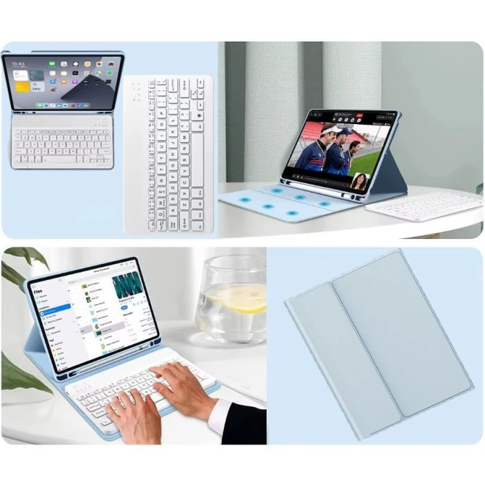 Чохол для планшета BeCover with keyboard Apple iPad Mini 6 2021 Light Blue (712989) (UA)