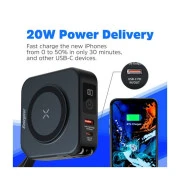 Energizer Magnetic Wireless 10000mAh 20W PD, AC зарядка, QI/15W, вбудований USB-C (QM10001AC) (UA)