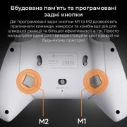 Геймпад Ajazz GP100 2.4G/BT/USB Switch/PC/iOS/Android RGB White (GP100-W) (UA)