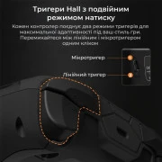 Геймпад Ajazz GP100S 2.4G/BT/USB Switch/PC/iOS/Android RGB Black (GP100S-B) (UA)