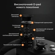 Геймпад Ajazz GP100S 2.4G/BT/USB Switch/PC/iOS/Android RGB Black (GP100S-B) (UA)