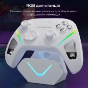 Геймпад Ajazz GP100S 2.4G/BT/USB Switch/PC/iOS/Android RGB Білий (GP100S-W) (UA)