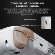 Геймпад Ajazz GP100S 2.4G/BT/USB Switch/PC/iOS/Android RGB Білий (GP100S-W) (UA)