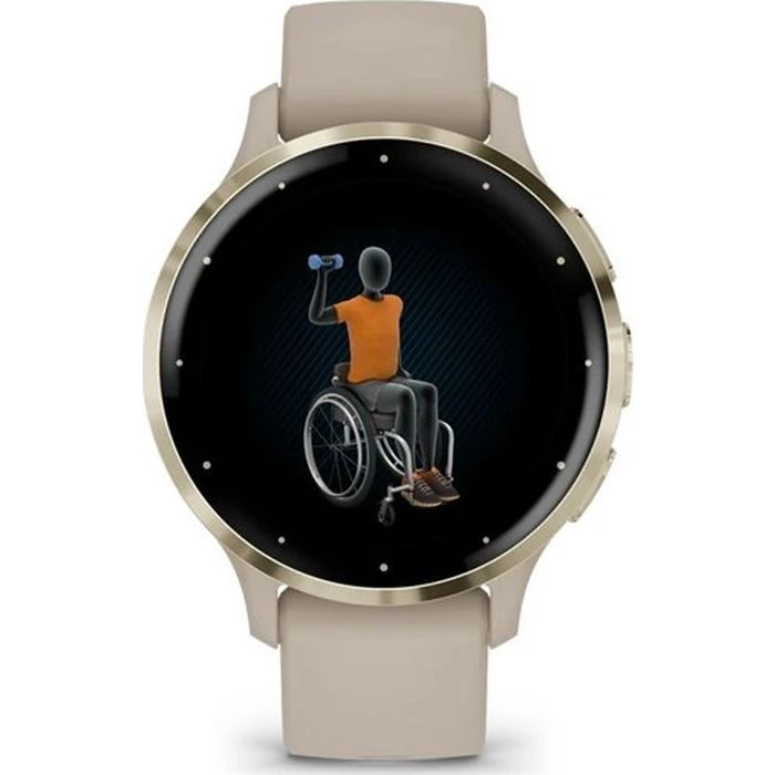 Смарт-годинники Garmin Venu 3S, French Gray + Soft Gold, GPS (010-02785-02) (UA) Тип: універсальні; Форма