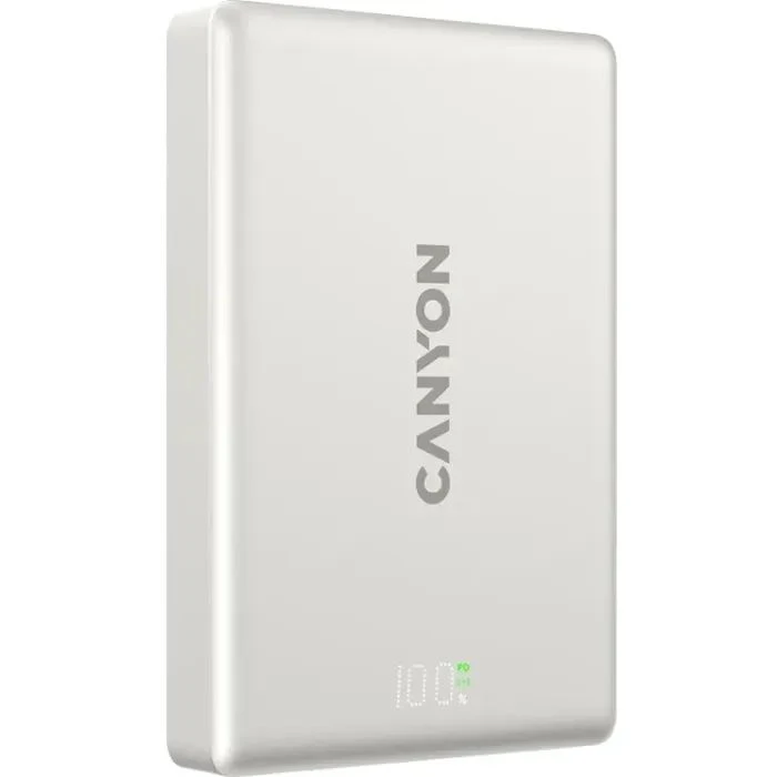 Canyon 10000mAh OnPower 511 PD20W Magnetic wireless MagSafe Grey (CNS-CPB511G) (UA) Ємність: 10000 mAh; Призначення: для