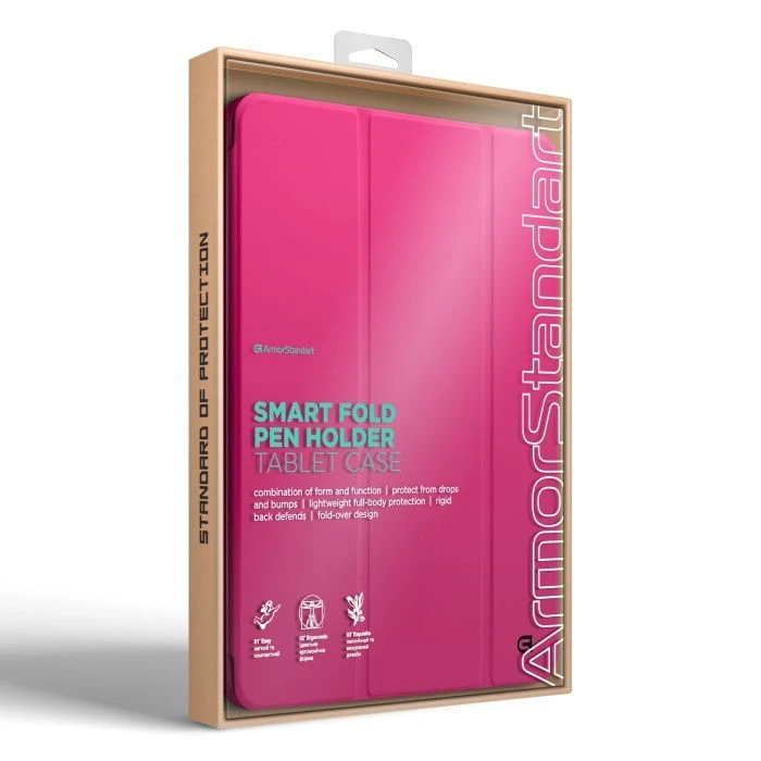 Чохол для планшета Armorstandart Smart Fold Pen Apple iPad Air 11 (2024) Рожевий червоний (ARM78122) (UA) Тип: обкладинка; Сумісність з