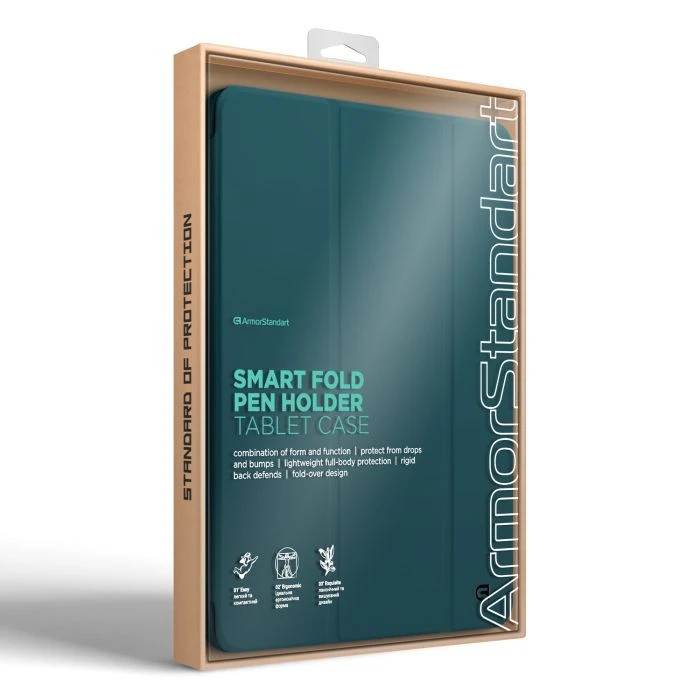 Чехол для планшета Armorstandart Smart Fold Pen Apple iPad Pro 11 (2024) Pine Green (ARM78129) (UA) Тип: обложка; Совместимость с