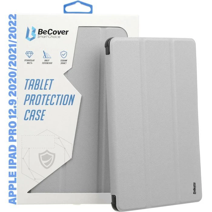 Чехол для планшета BeCover Soft Edge TPU Apple iPad Pro 12.9 2020/2021/2022 Gray (711709) (UA)