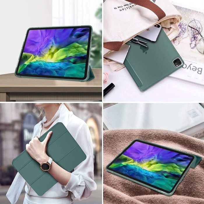 Чехол для планшета BeCover Tri Fold Hard BeCover Apple iPad Pro 11 2020/2021/2022 Dark Green (709667) (UA) Тип: обложка; Совместимость с
