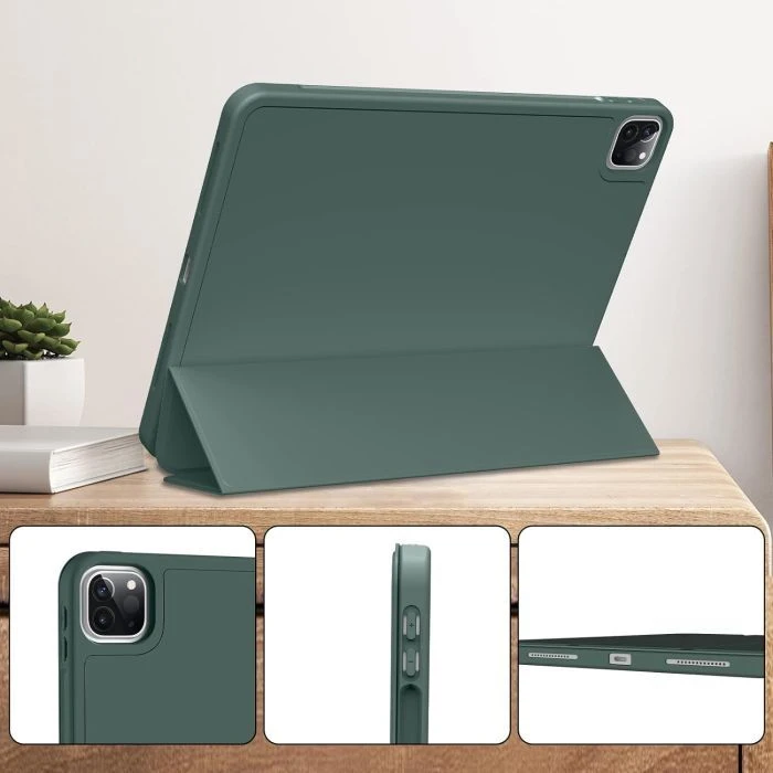 Чехол для планшета BeCover Tri Fold Hard TPU Apple iPad Pro 11 2020/2021/2022 Dark Green (711110) (UA)