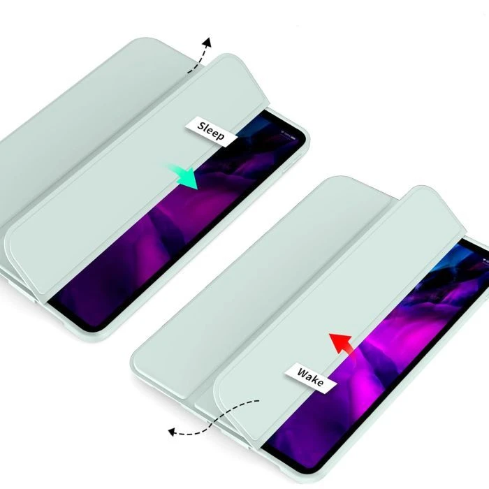 Чехол для планшета BeCover Tri Fold Soft TPU Silicone Apple iPad Pro 12.9 2020/2021/2022 Light Green (711738) (UA)