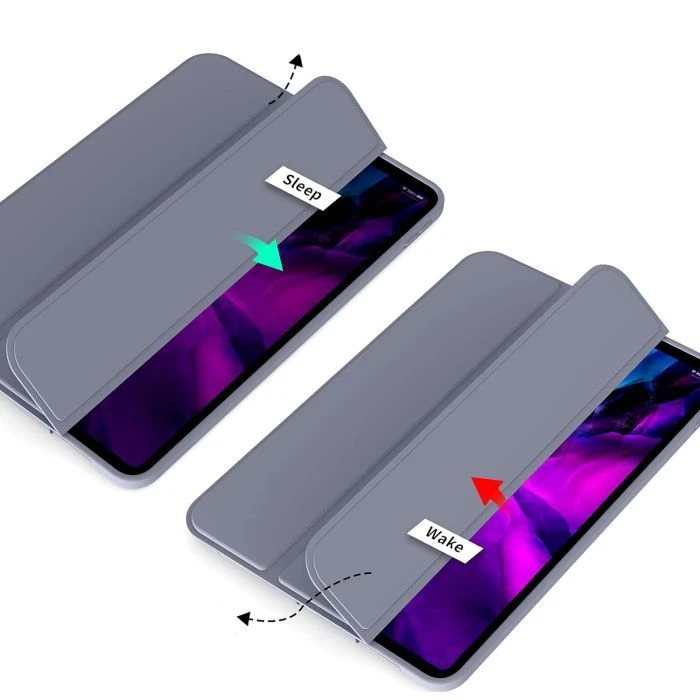 Чехол для планшета BeCover Tri Fold Soft TPU Silicone Apple iPad Pro 12.9 2020/2021/2022 Purple (711739) (UA)