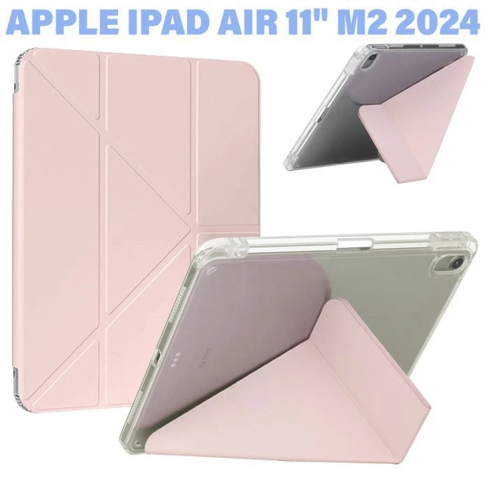 Чехол для планшета BeCover Ultra Slim Origami Transparent Apple iPad Air 11 M2/M3 (2024/2025) Pink (711391) (UA) Тип: обложка; Совместимость с