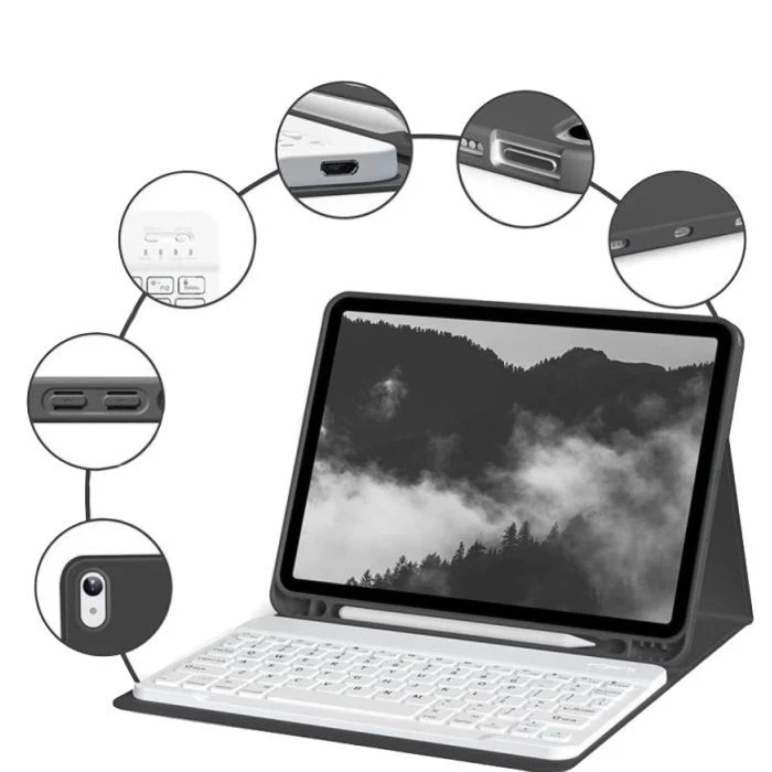Чохол для планшета BeCover with keyboard Apple iPad Mini 6 2021 Black (712986) (UA)