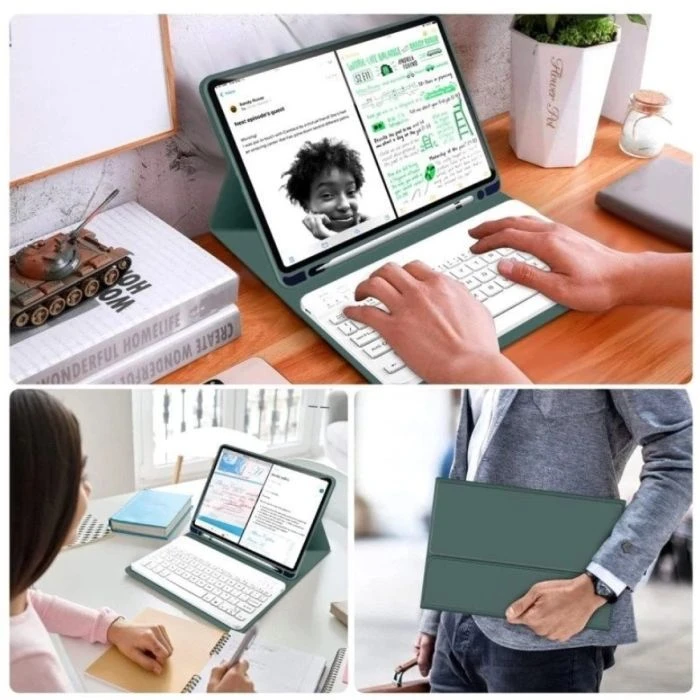 Чохол для планшета BeCover with keyboard Apple iPad Mini 7 2024 Dark Green (712993) (UA)