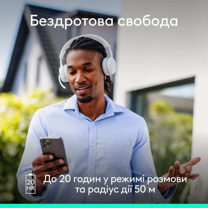 Навушники Logitech Zone Wireless 2 ES Off-White (981-001508) (UA)