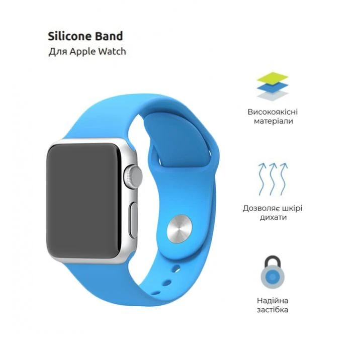 Ремінець для смарт-годинників Armorstandart Sport Band (3 Straps) для Apple Watch 49/46/45/44/42 (Series 1-3) Blue (ARM65089) (UA) Сумісність: Apple Watch 3, Apple Watch 4, Apple