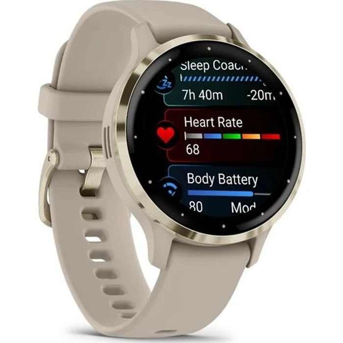 Смарт-годинники Garmin Venu 3S, French Gray + Soft Gold, GPS (010-02785-02) (UA)