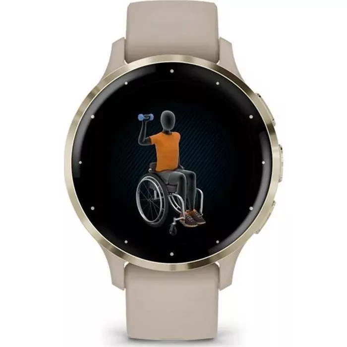 Смарт-часы Garmin Venu 3S, French Gray + Soft Gold, GPS (010-02785-02) (UA) Тип: универсальные; Форма часов: