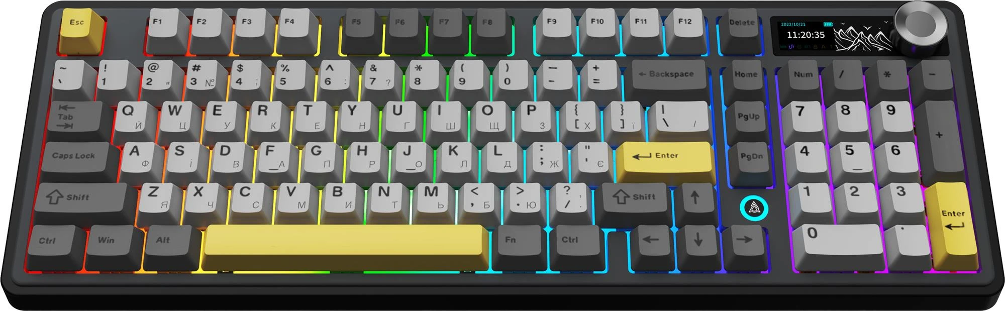 Ajazz AK980 V2 Maillard Switch Black (AK980-V2-M-BGY) (UA) Тип клавіш: механічний механізм