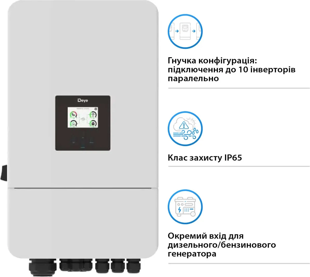 Гибридный солнечный инвертор Deye SUN-12K-SG05LP3-EU-SM2