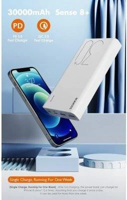 Зовнішній акумулятор Romoss Sense8+ 30000mAh White (PHP30-401-02)