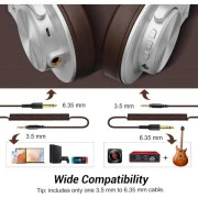 Навушники з мікрофоном OneOdio Fusion A70 Silver Brown (UA)