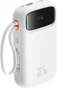 Зовнішній акумулятор Baseus QPow2 20000mAh 22.5W Dual-Cable White (P10055002223-00) (UA)