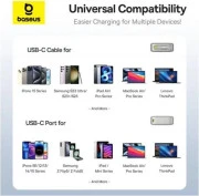 Зовнішній акумулятор (павербанк) Baseus Free2Pull 20000mAh Lunar Gray (P10073700843-00) (UA)