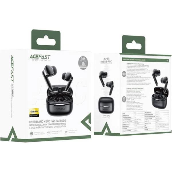 Наушники Acefast W5 Black (6974316285373) (UA)