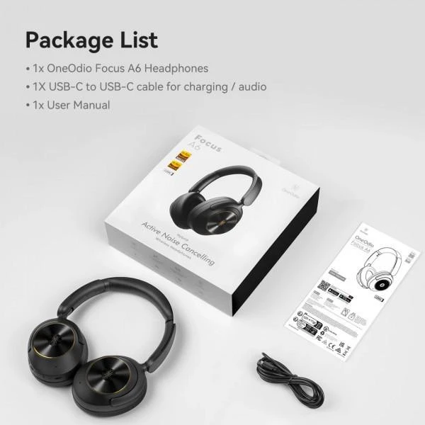Навушники з мікрофоном OneOdio A6 Black (UA) Бренд: OneOdio; Спосіб підключення: