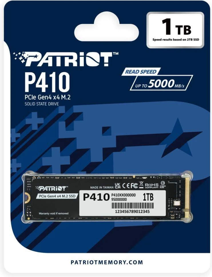 PATRIOT P410 1 TB (P410P1TBM28H) (UA) Бренд: PATRIOT; Линейка: P410; Объем,