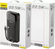 Внешний аккумулятор Dudao K15Pro 20000mAh 22.5W Black (6977196682430) (UA)