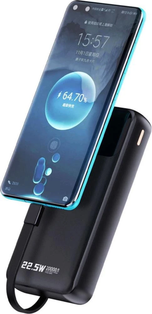 Внешний аккумулятор Dudao K15Pro 20000mAh 22.5W Black (6977196682430) (UA)