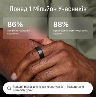 Oura Ring 4 Stealth Size 7 (JZ90-54218-07) Бренд: Oura; Линейка: Ring 4; Размер