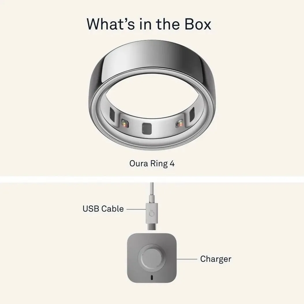 Oura Ring 4 Brushed Silver Size 9 (JZ90-54220-09)