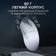 Ajazz AJ199 Carbon fiber Wireless/Bluetooth/USB White (AJ199-W) (UA)