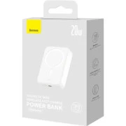 Baseus Magnetic Mini Wireless 20000mAh 20W, White (PPCX150002) (UA)