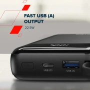 Canyon 10000mAh OnPower 104 PD/20W, QC/22.5W built-in cable Black (CNS-CPB104B) (UA)