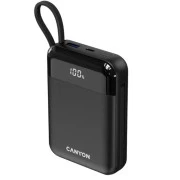 Canyon 10000mAh OnPower 104 PD/20W, QC/22.5W built-in cable Black (CNS-CPB104B) (UA)