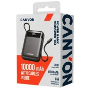 Canyon 10000mAh OnPower 104 PD/20W, QC/22.5W built-in cable Black (CNS-CPB104B) (UA)