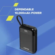 Canyon 10000mAh OnPower 104 PD/20W, QC/22.5W built-in cable Black (CNS-CPB104B) (UA)