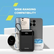 Canyon 10000mAh OnPower 104 PD/20W, QC/22.5W built-in cable Black (CNS-CPB104B) (UA)