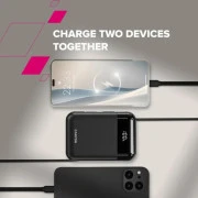 Canyon 10000mAh OnPower 104 PD/20W, QC/22.5W built-in cable Black (CNS-CPB104B) (UA)