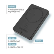 ColorWay 10 000 mAh PD/22.5W, 15W MagSafe Black (CW-PB100LPA1BK-WPDD) (UA)