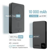 ColorWay 10 000 mAh PD/22.5W, 15W MagSafe Black (CW-PB100LPA1BK-WPDD) (UA)