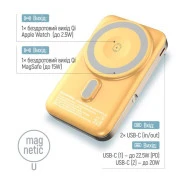 ColorWay 10 000 mAh PD/22.5W, 15W MagSafe & Watch Wireless Amber (CW-PB100LPA2Y-WPDD) (UA)