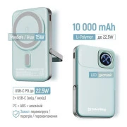 ColorWay 10 000 mAh PD/22.5W, 15W MagSafe & Watch Wireless Aquamarine (CW-PB100LPA2MT-WPDD) (UA)