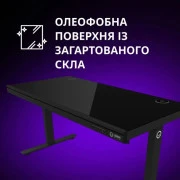 Комп'ютерний стіл Lorgar PRO 80G Glass Black (LRG-DP80G) (UA)